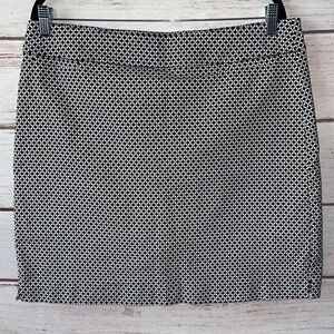 Kim Rogers Black & White Geometric Print Skort – Size 14 Golf Tennis Office